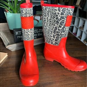 Never Worn - Coach Rain boots in size 9
